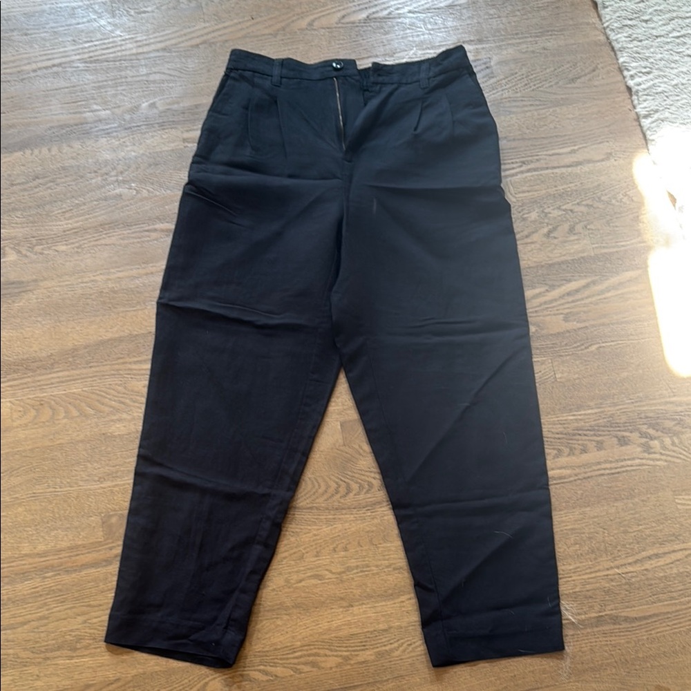 Madewell black linen pant - classic